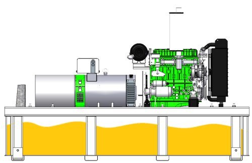 KCD-FL - Flacher Kraftstofflagertank doppelwandig