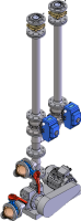 Filling system with transfer pump/motor ball valve petrol 2K