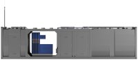 Fuel station container double-walled, diesel/gasoline/gasoline